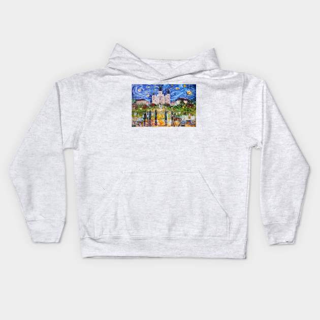 New Orleans Jackson Square Kids Hoodie by Karensfineart